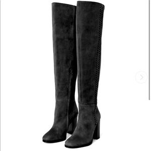 All Saints Aubrey Over the Knee Black Boot 37/6.5